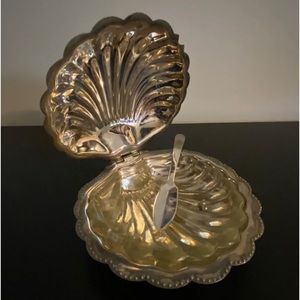 1960s Sterling Silver Caviar shell